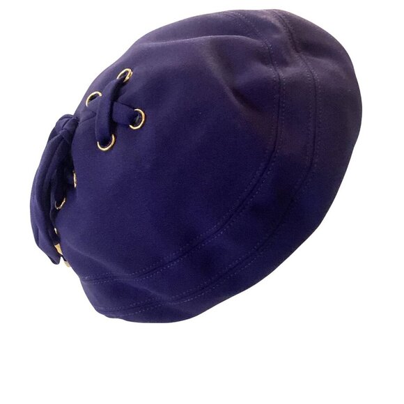 Frank Olive women’s vtg wool Ascot hat 1950s Beret Style 23” - Picture 1 of 10